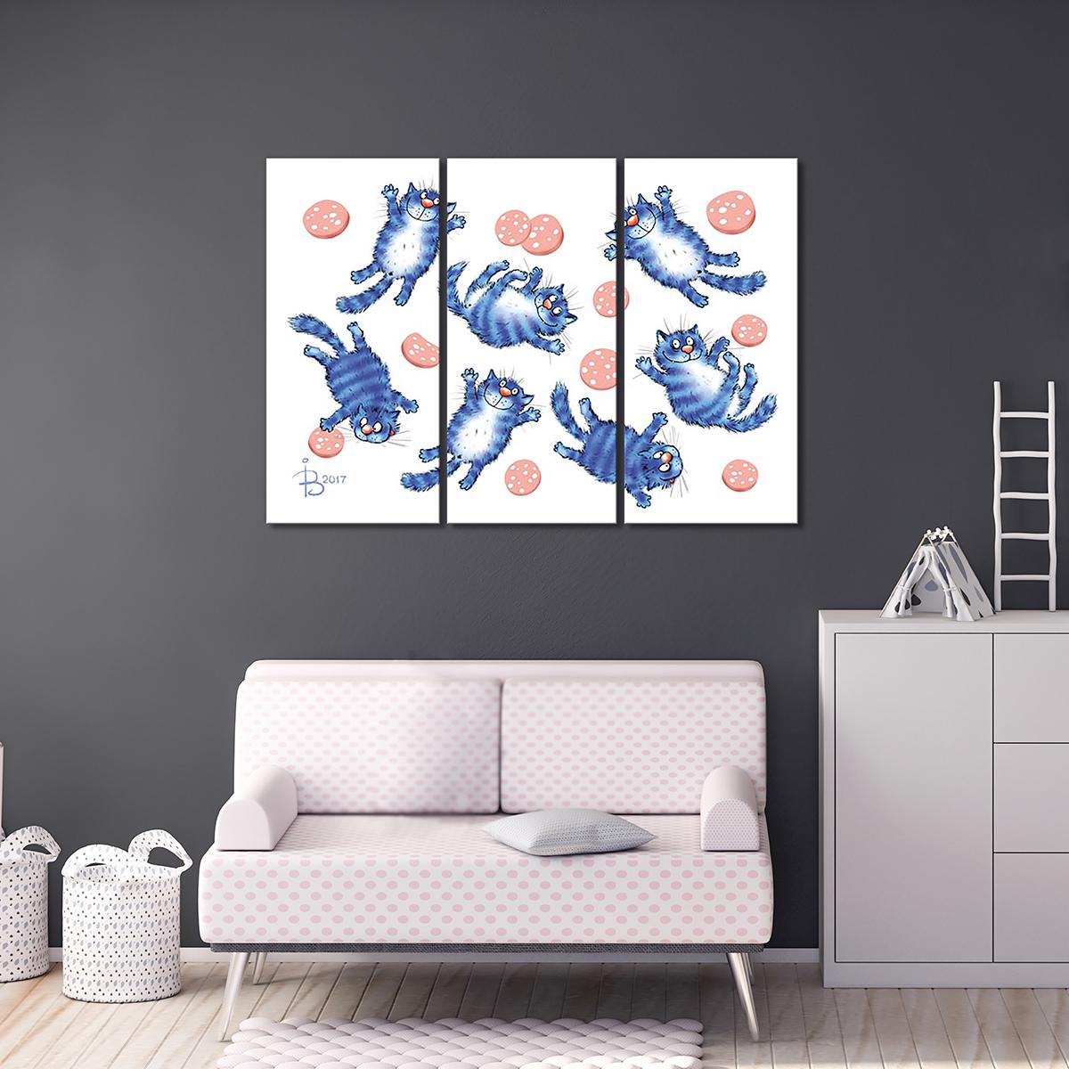 Модульная картина Мечты 3 модуля 120x180 см