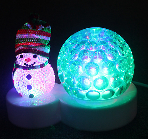 Новогодняя светодиодная диско лампа SUNROZ Christmas Snowman Lamp "Снеговик" LED RGB (SUN2428) - фото 4