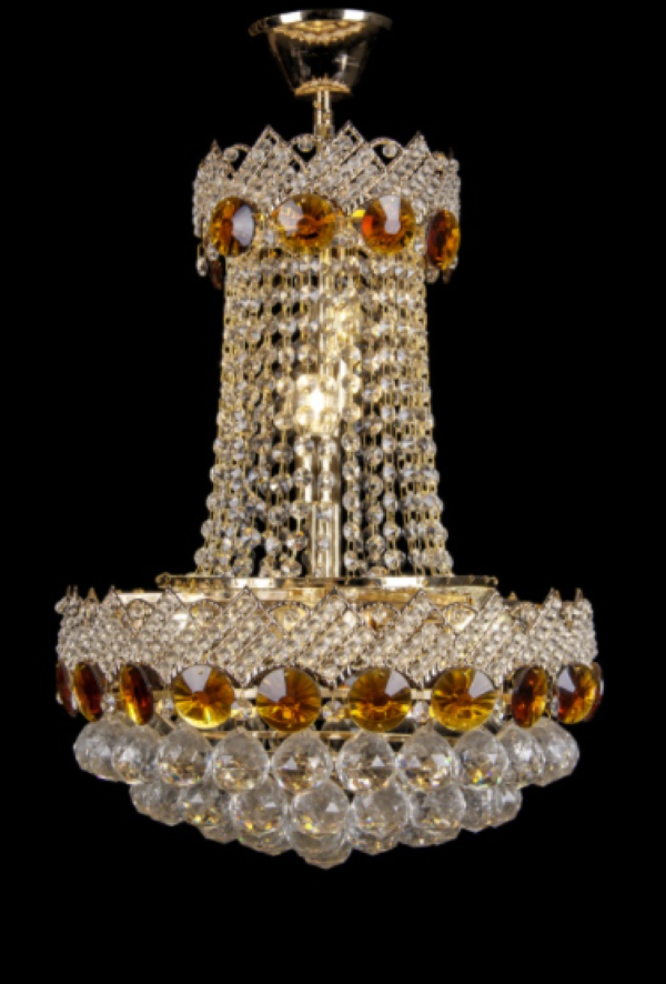 Кришталева люстра L2055/6 BGD Золото/Білий/Коричневий (AN000364) - фото 1 Кришталева люстра L2055/6 BGD Золото/Білий/Коричневий (AN000364) - фото 1