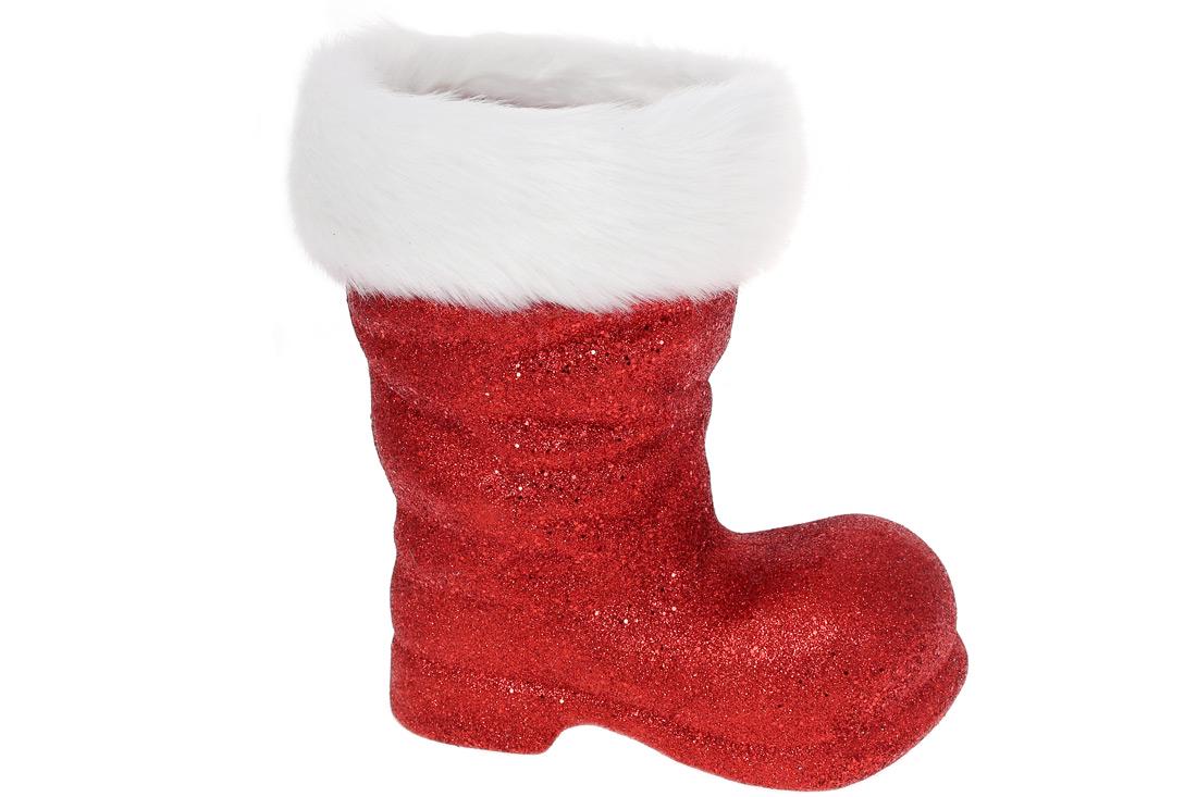 Новорічний декор BonaDi Кашпо Чобіток (113-804)