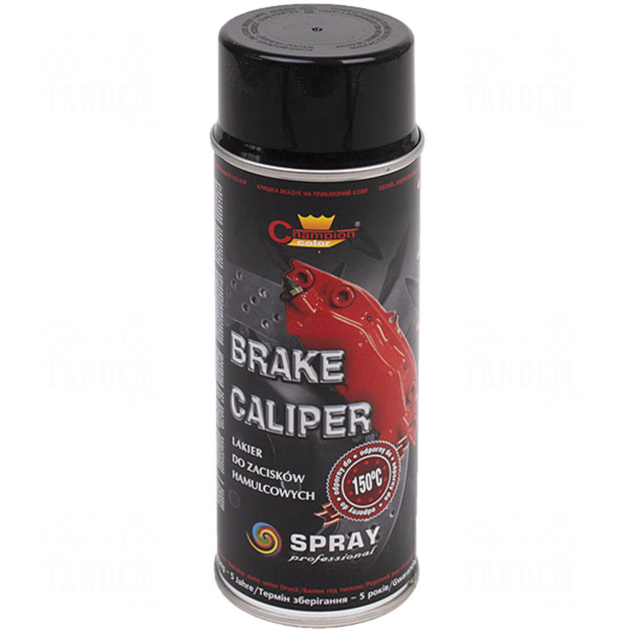 Краска для суппортов и тормозных барабанов Champion Brake Caliper 400 мл аэрозоль Черный