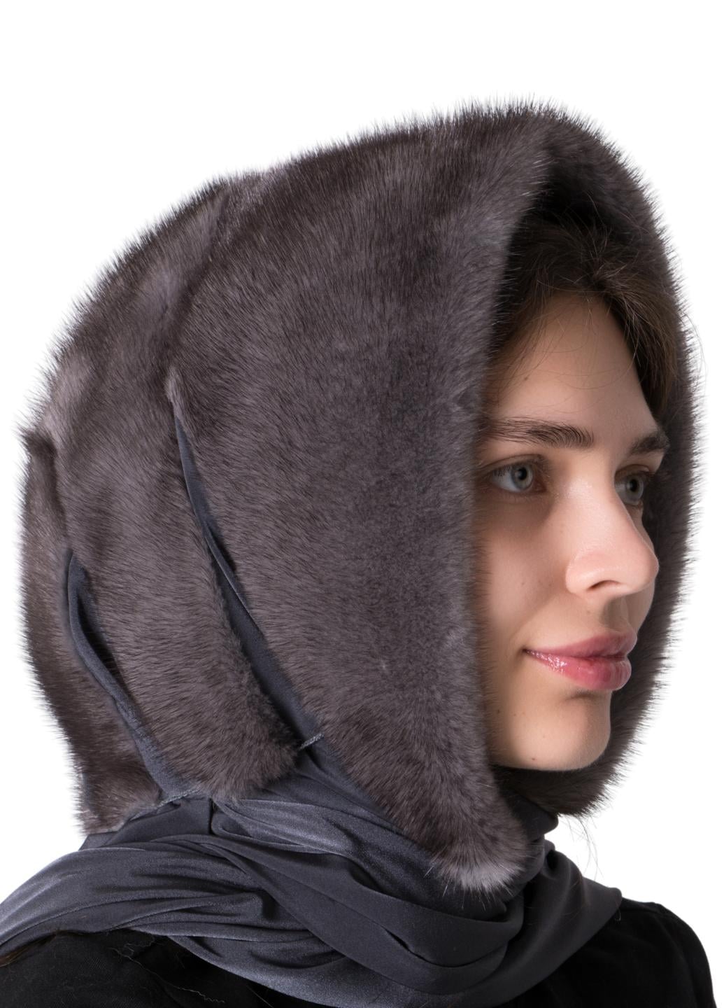 Платок женский из меха норки Паук Ирис (001/F/2)