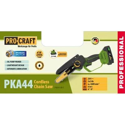 Пила аккумуляторная ProCraft PKA44 кейс/2 аккумулятора/две шины/две цепи (030442) - фото 2 Пила аккумуляторная ProCraft PKA44 кейс/2 аккумулятора/две шины/две цепи (030442) - фото 2