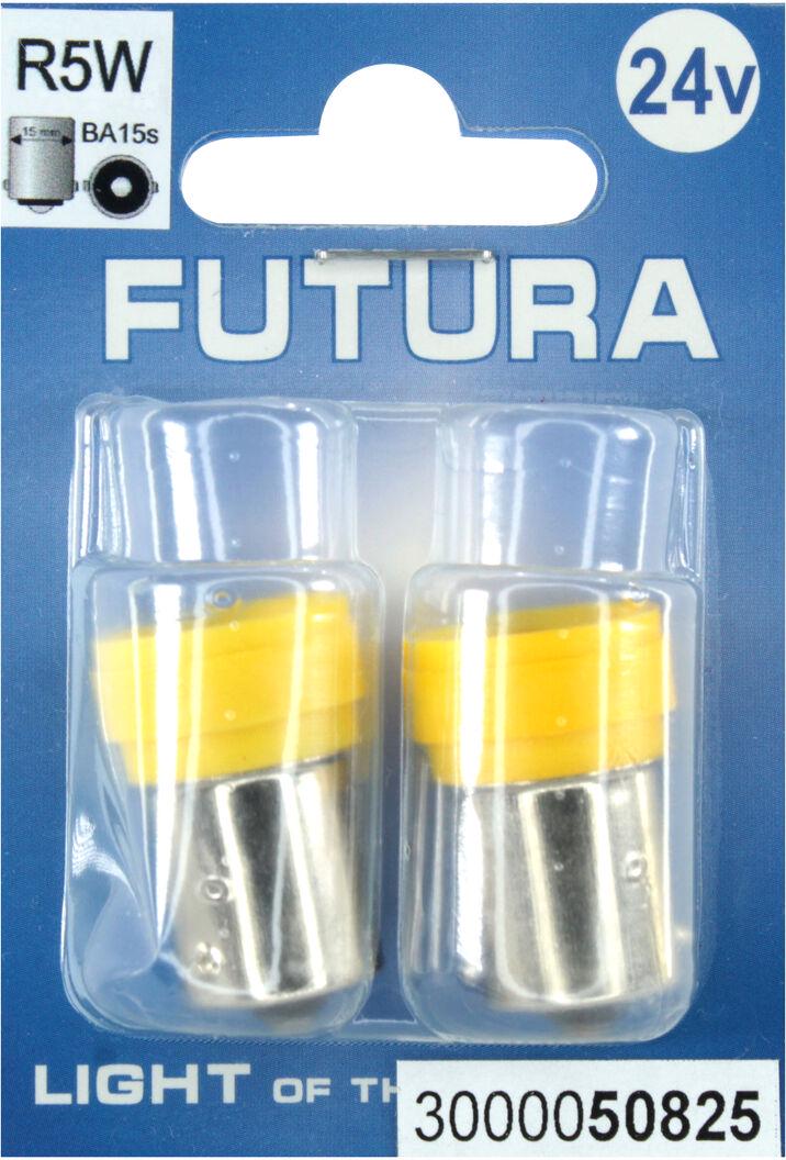 Лампочка FUTURA Черешня LED SMD 24V 6 диодов R5W BA15s 2 шт. Желтый (50825)