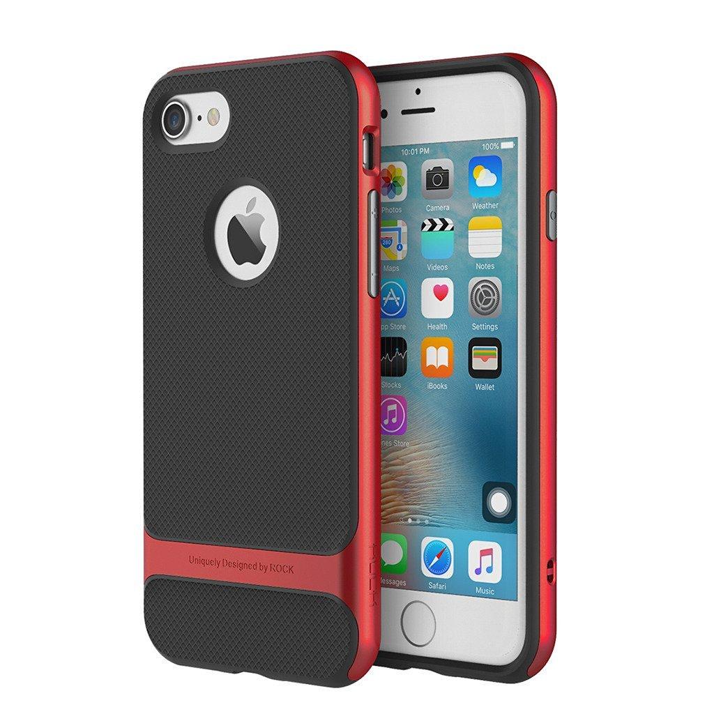 Чохол накладка Rock Royce Series Case for iPhone 7, Black-Red - фото 2