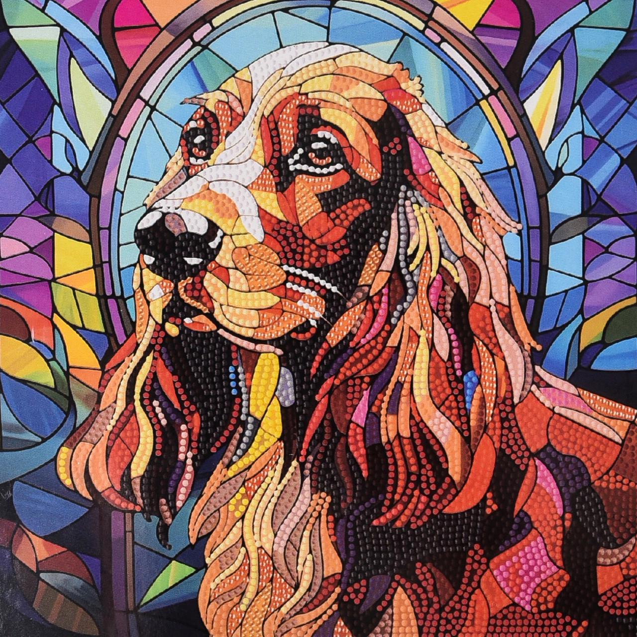 Алмазная мозаика Strateg Верная собака 30х30 не полная выкладка (DEEX16302)