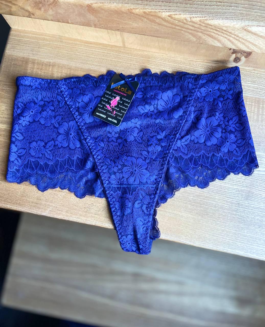 Труси стрінги мереживні з високою посадкою 3XL (Н6002-10)