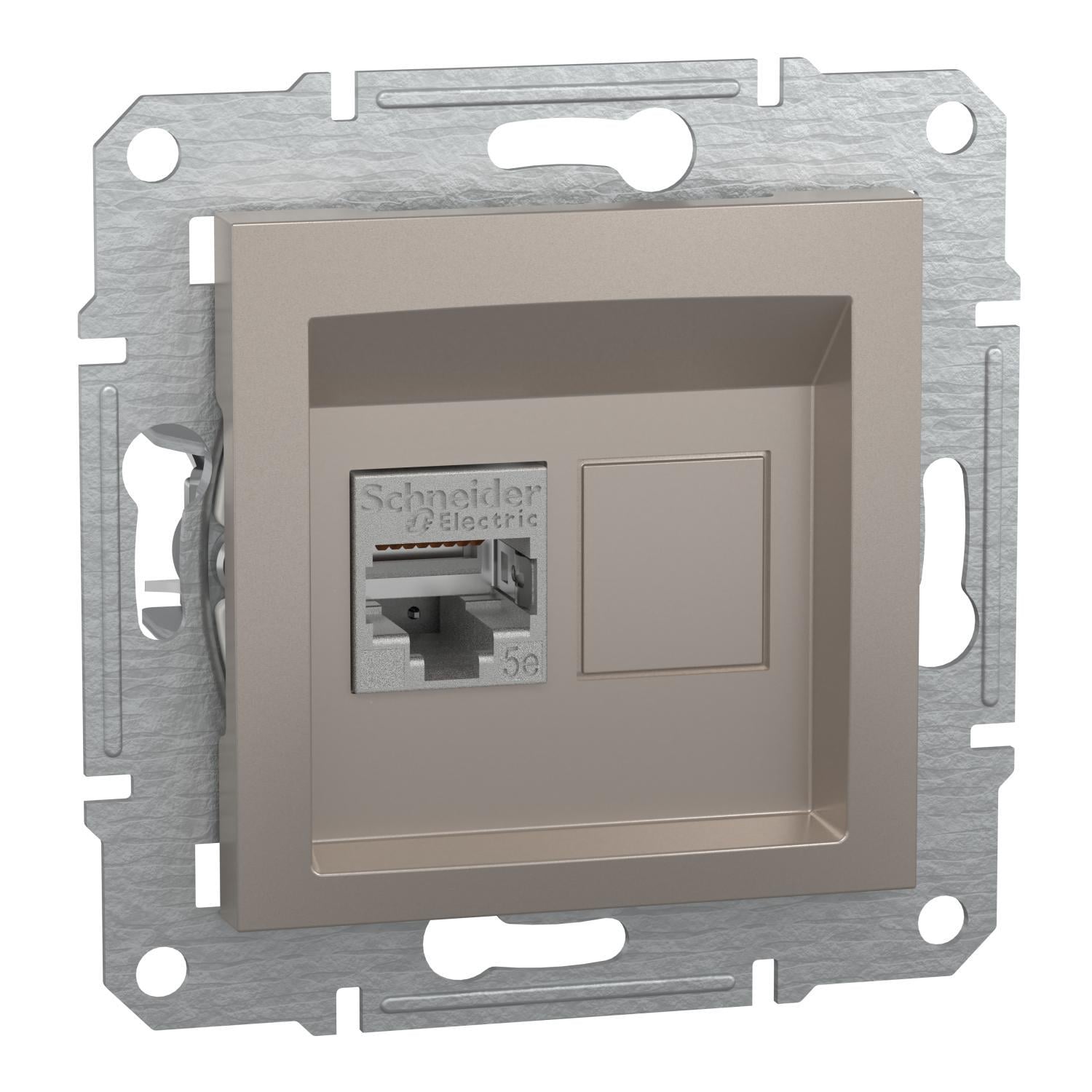 Розетка комп'ютерна Schneider Electric 5e STP Бронзовий (EPH5000169)