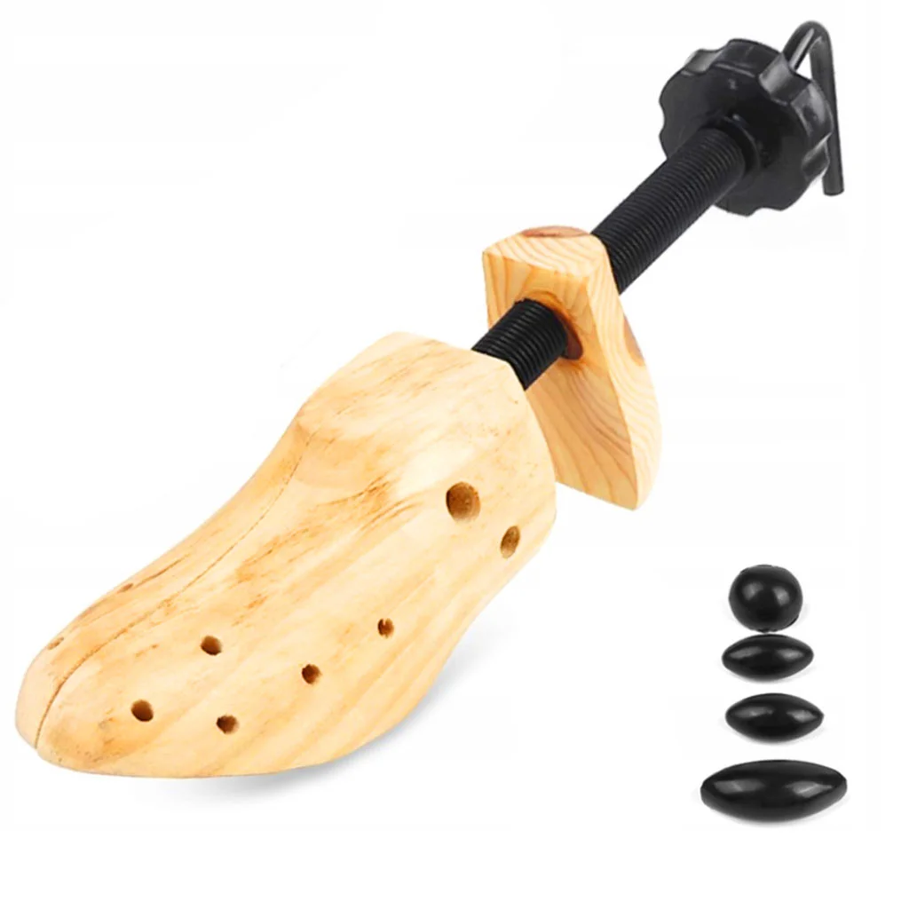 Колодка-растяжка для обуви деревянная L 18,5х6,5х7,8 см с насадками (XJ4745)