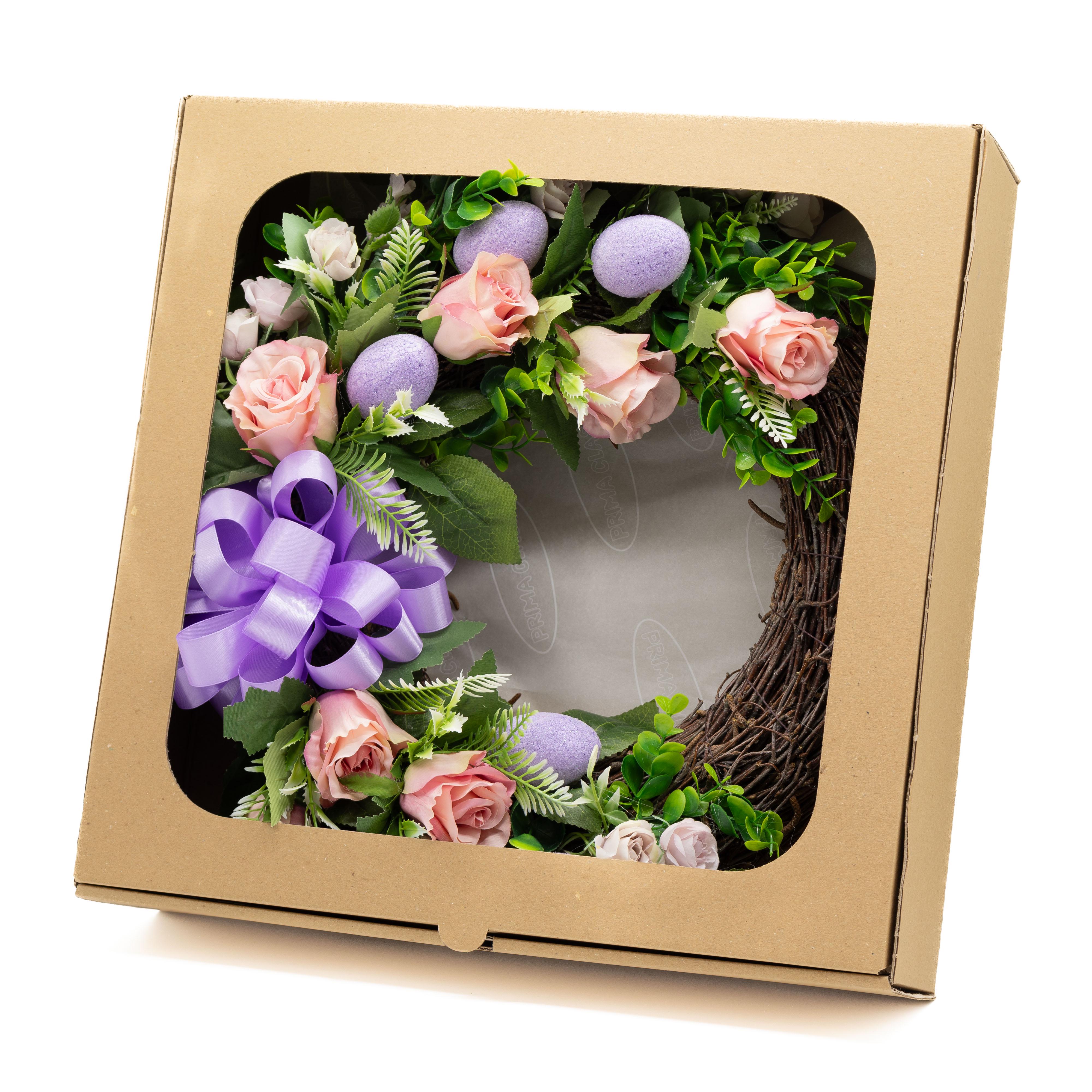 Венок Пасхальный ДАЙС из прутьев с искусственными цветами розовыми и яйцами с бантом 40 см (ВБ4003Б) - фото 2 Венок Пасхальный ДАЙС из прутьев с искусственными цветами розовыми и яйцами с бантом 40 см (ВБ4003Б) - фото 2