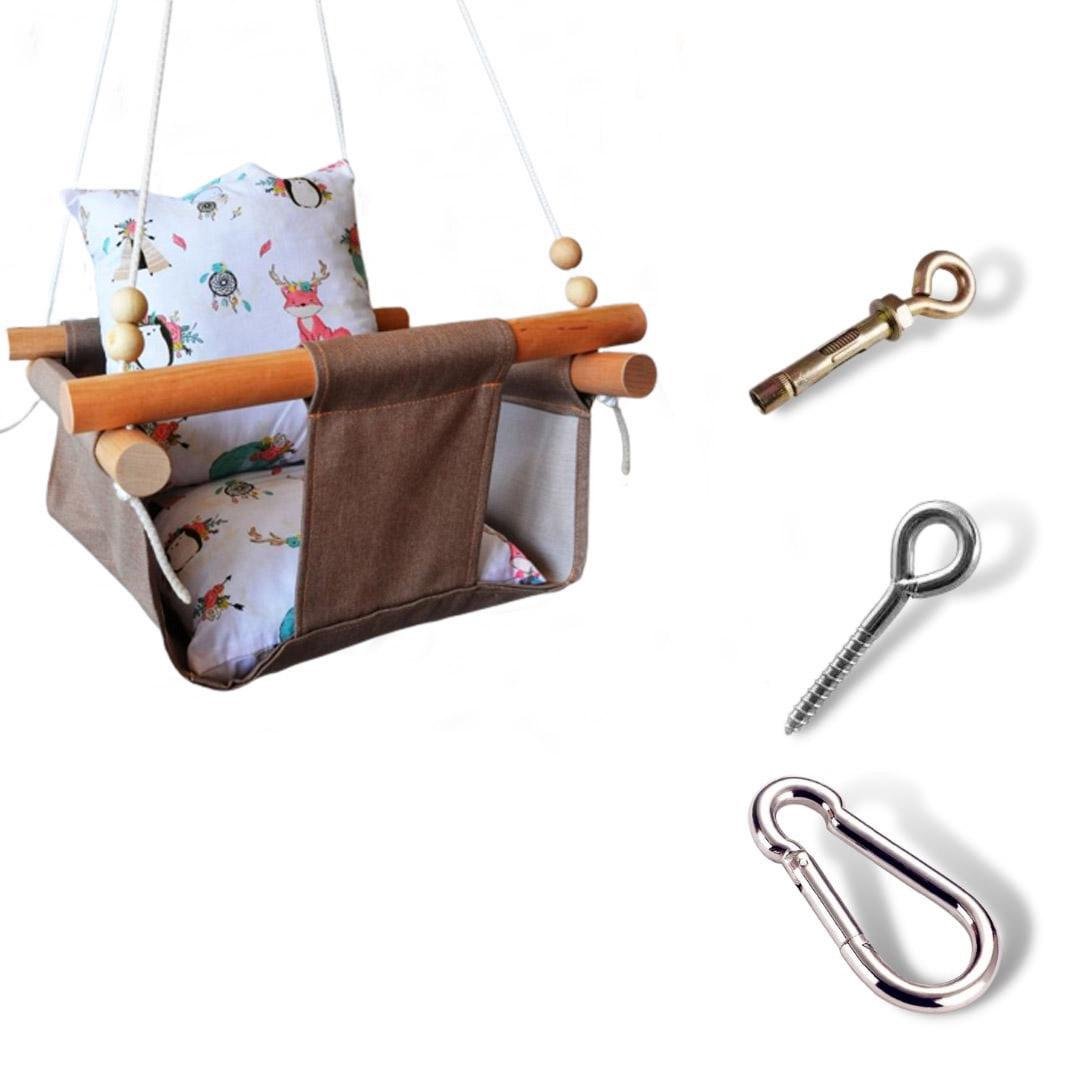 Дитяча гойдалка Infancy Звірятка Білий (9675270)