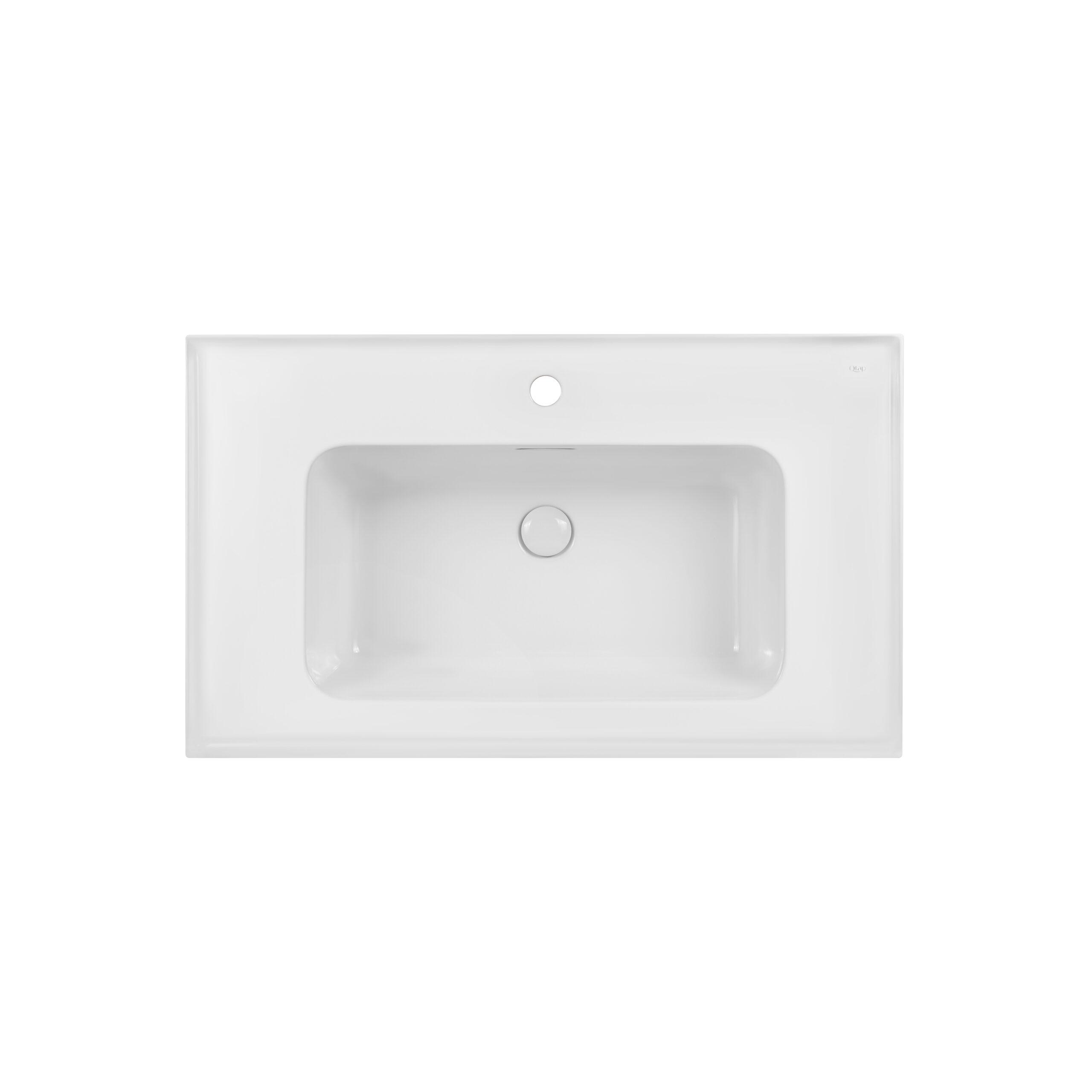 Раковина Qtap Albatross A QT01115080AW з донним клапаном 800х500х230 мм White (SD00046177)