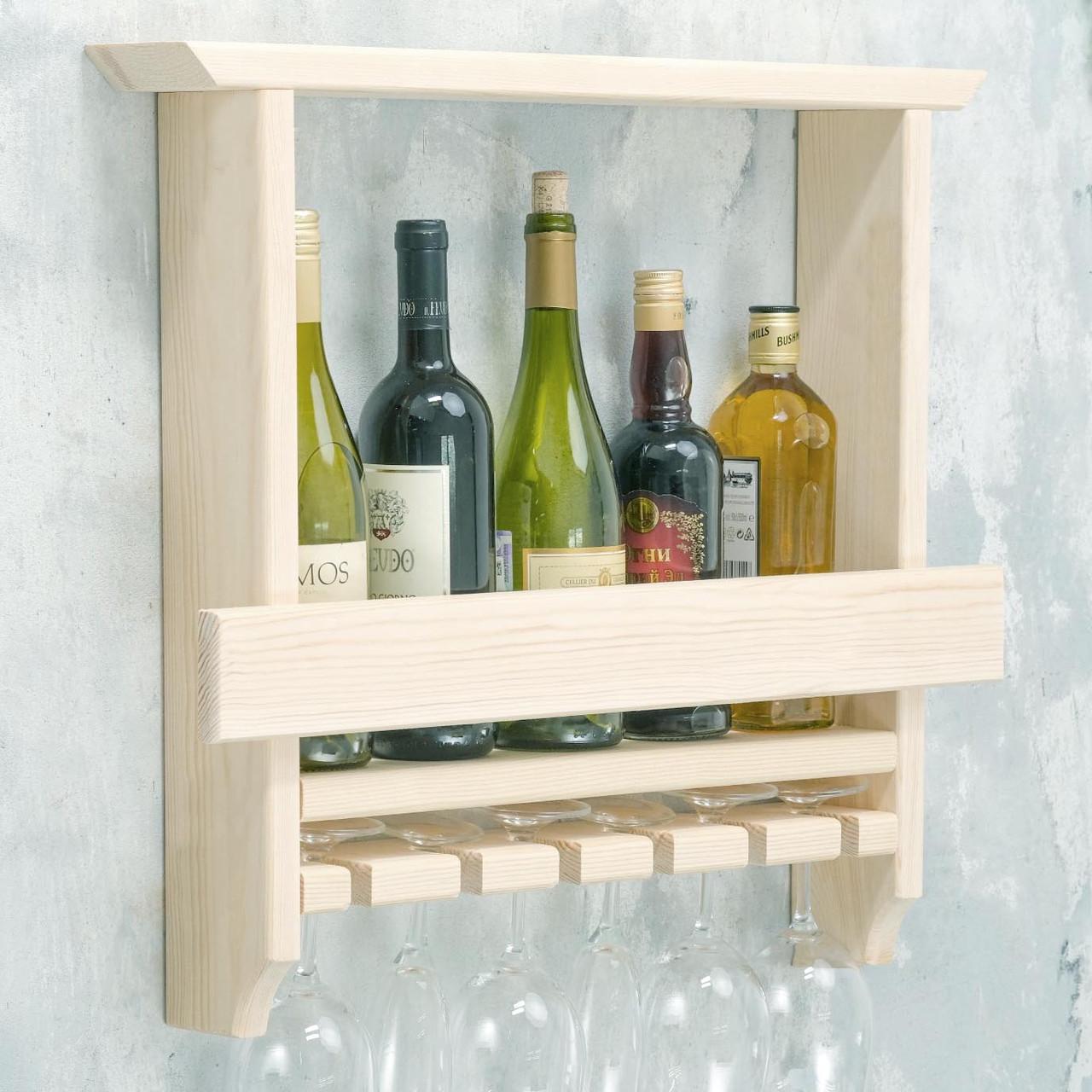 Полка для вина настенная из дерева Мураяма Бланже (ПНК-002601)