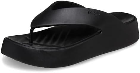 Шльопанці жіночі Crocs Getaway Platform Flip Black р. 41-42 Чорний (27376)
