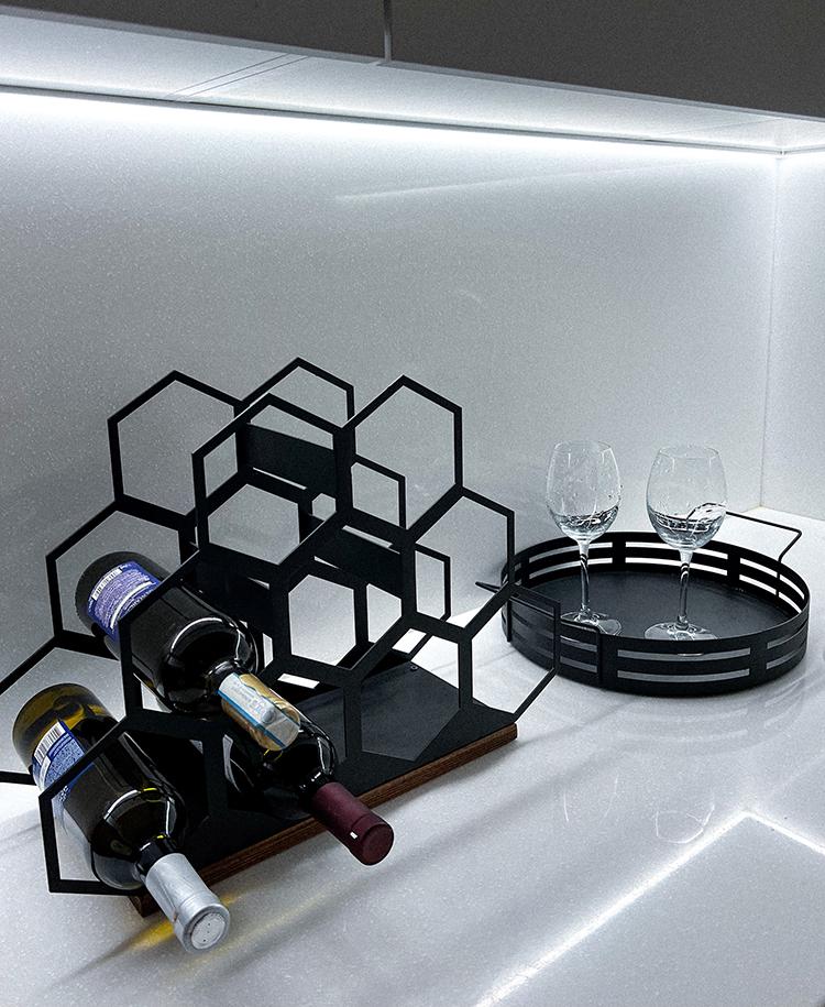 Подставка для вина NC Home Соты из деревянного основания на 9 бутылок (110224) - фото 6 Подставка для вина NC Home Соты из деревянного основания на 9 бутылок (110224) - фото 6