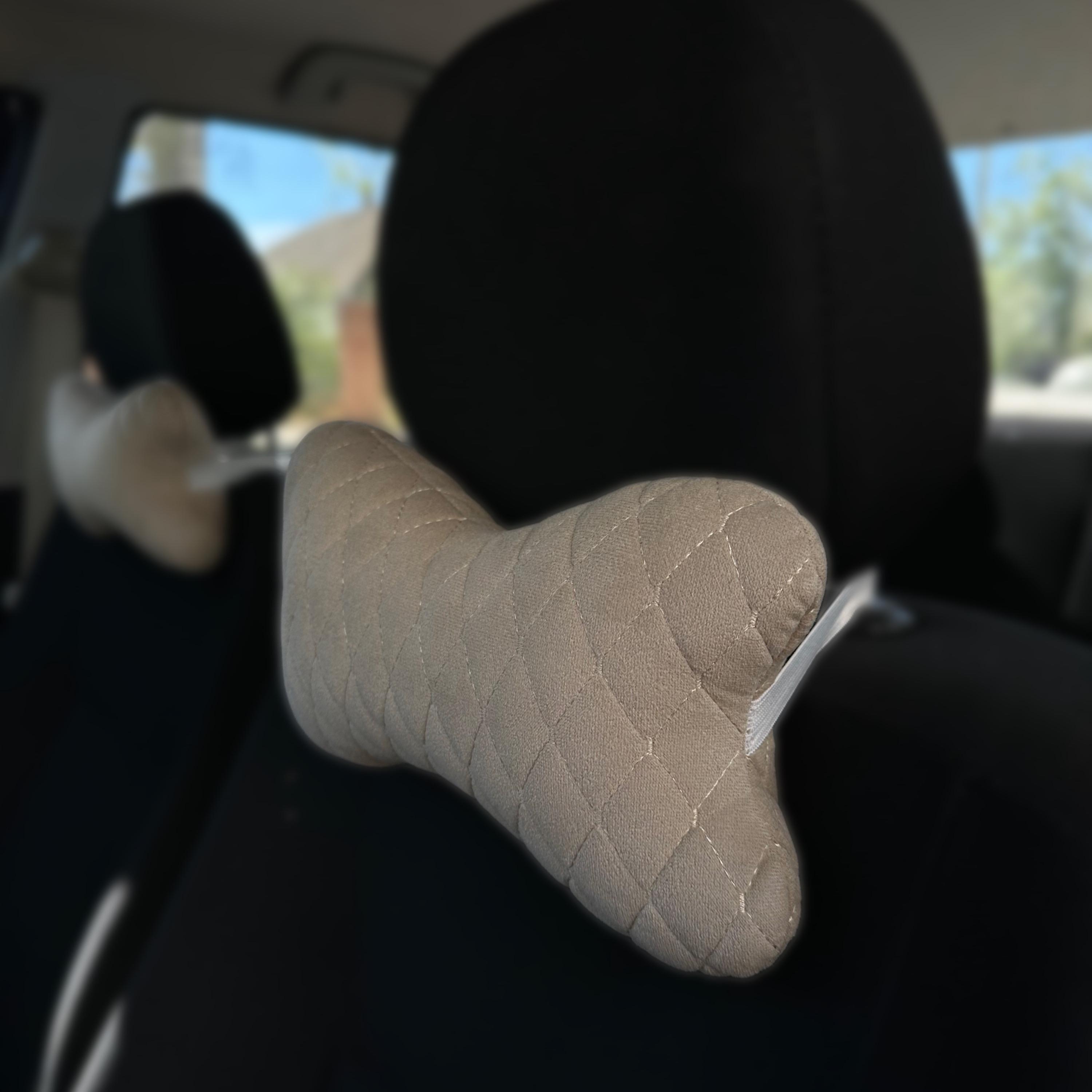 Подушка в машину из алькантары Ромб 27x16x8 см Бежевый (24167321) - фото 2 Подушка в машину из алькантары Ромб 27x16x8 см Бежевый (24167321) - фото 2