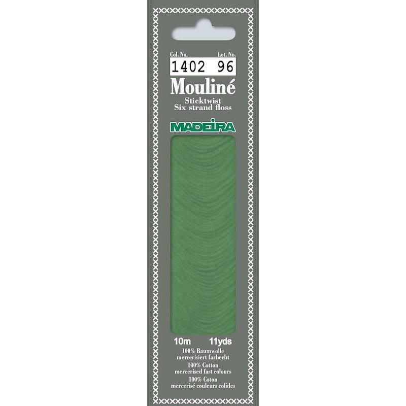 Нитки мулине Madeira 1402 Mouline Зеленый лесной