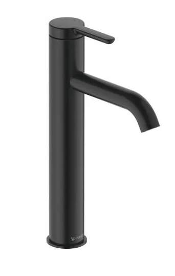 Смеситель для умывальника DURAVIT C.1 Jednouchwytowa Bateria Umywalkowa L без крышки автоматического слива Черный (C11030002046)