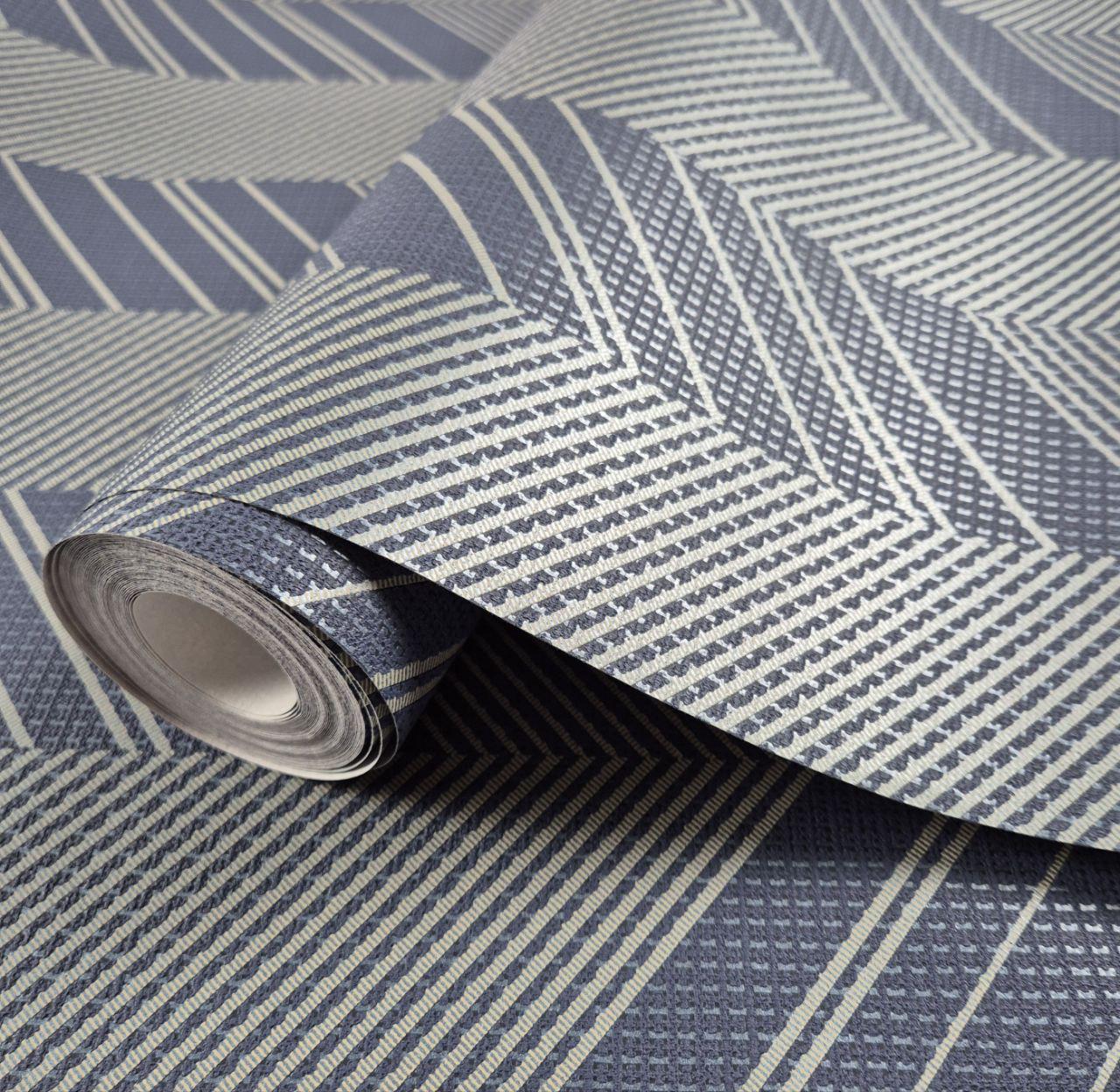 Обои виниловые Marburg 30807 0,53х10,05 м Серо-синий (29747329)