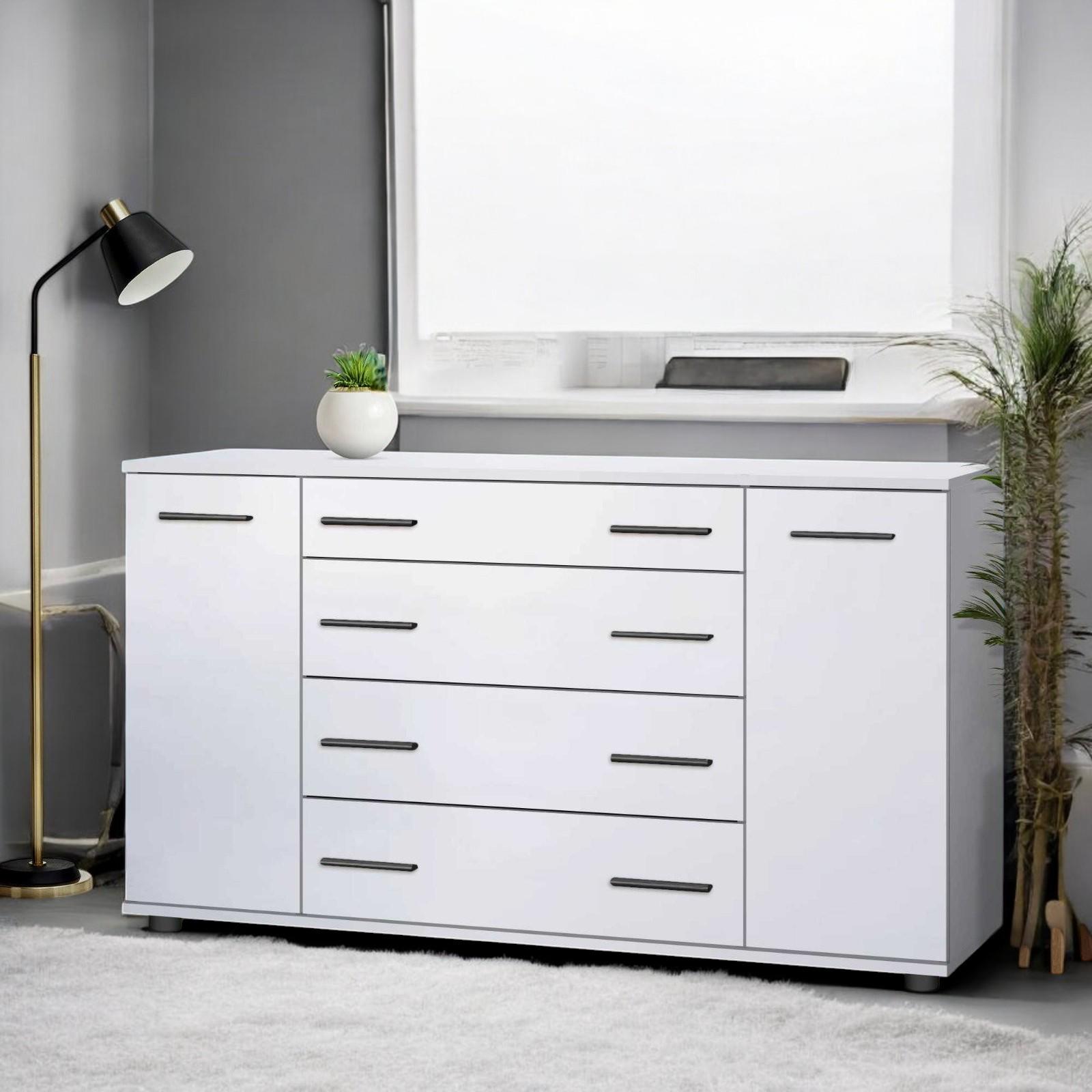 Комод великий для речей у спальню та вітальню Білий (О-4)