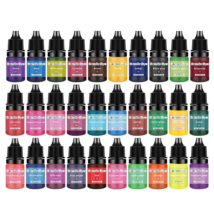 Набір рідких барвників для виготовлення свічок і мила концентровані пігменти 30 кольорів по 5 мл - фото 6 Набір рідких барвників для виготовлення свічок і мила концентровані пігменти 30 кольорів по 5 мл - фото 6