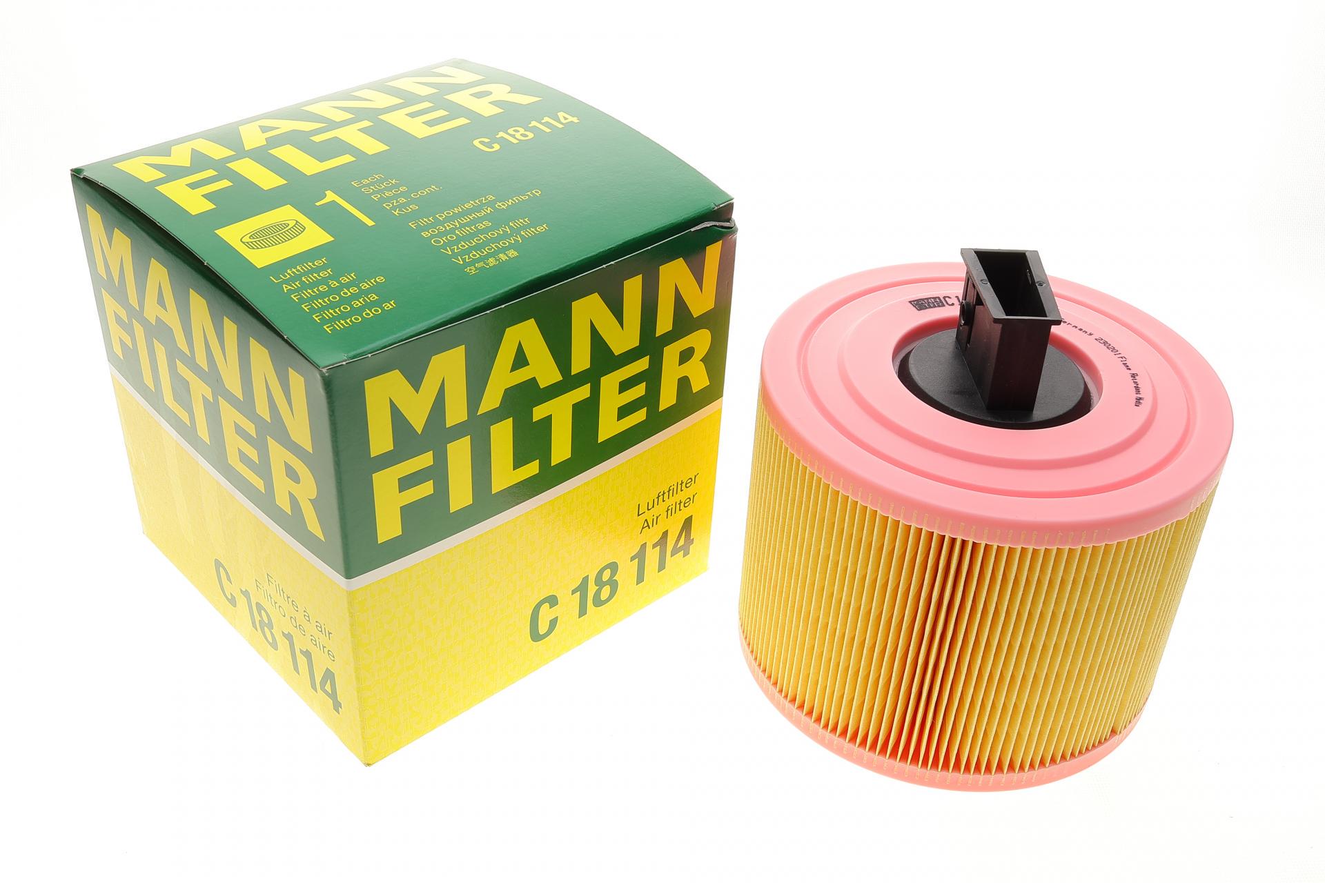 Фильтр воздушный Mann-Filter для BMW 1 E81-E88 3,0 N52 05-/3 E90-93 2,5/3,0 N52/N53 05-13/X1 E84 3,0 N52 09-11 (C 18 114)