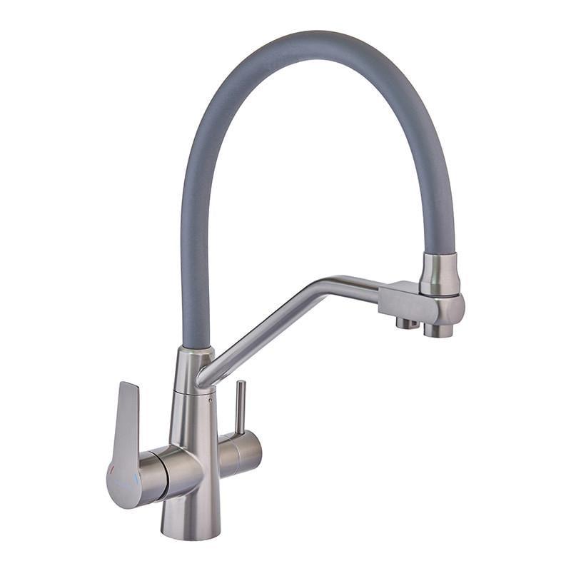 Змішувач для кухні на дві води MIXXUS FUL-021 Refl.Black Graphite (MI6115)