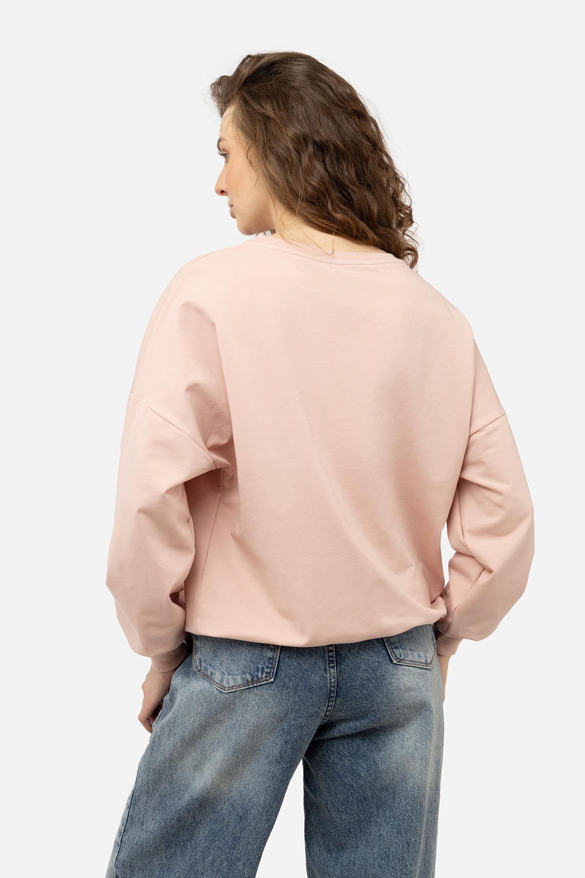 Свитшот женский р. 46 Розовый (SKT000957872) - фото 4 Свитшот женский р. 46 Розовый (SKT000957872) - фото 4