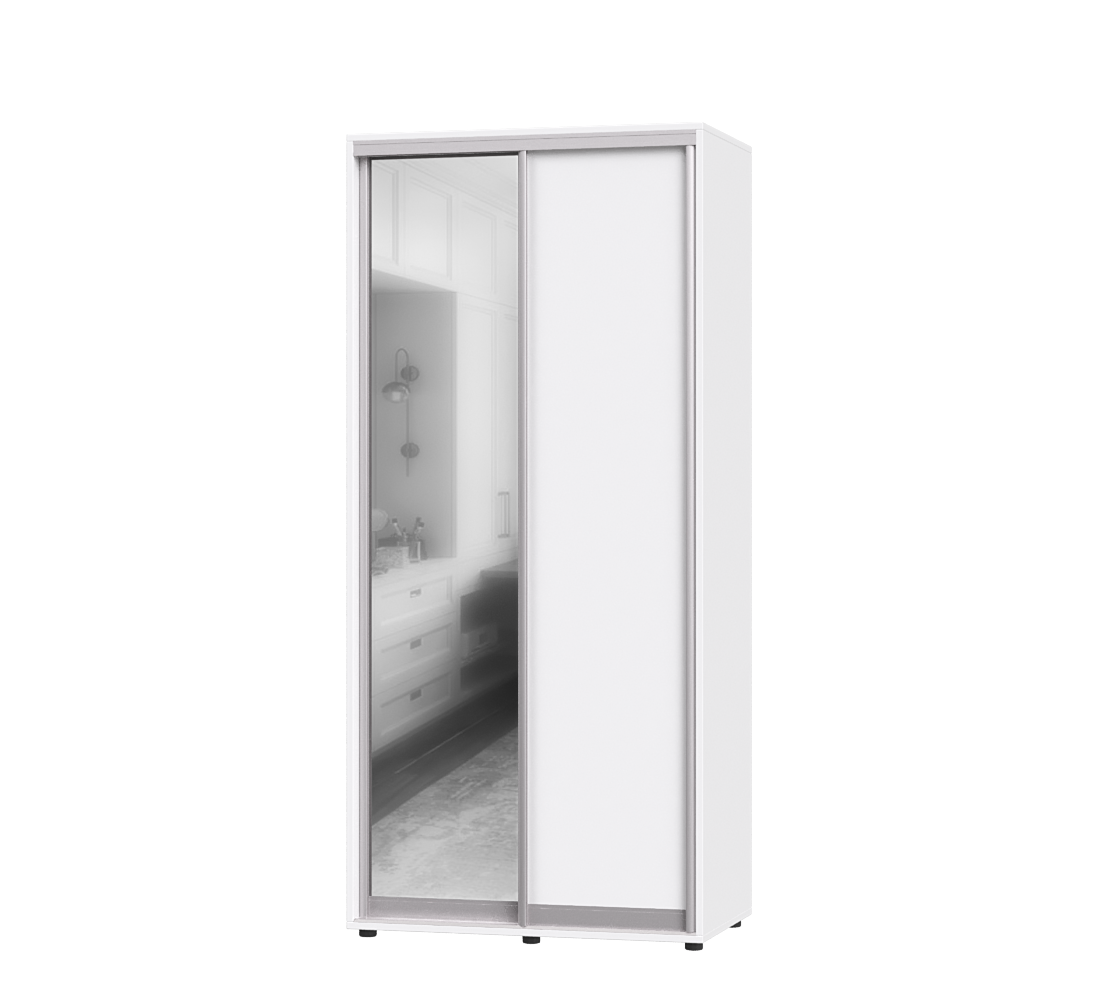 Шкаф-купе двухдверный Эверест ШК-01 100х45х220 см Нимфея Альба (06633)