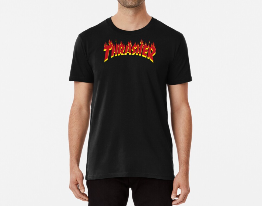 Футболка мужская Stedman с принтом Thrasher XXXL Черный (ПН9-6)