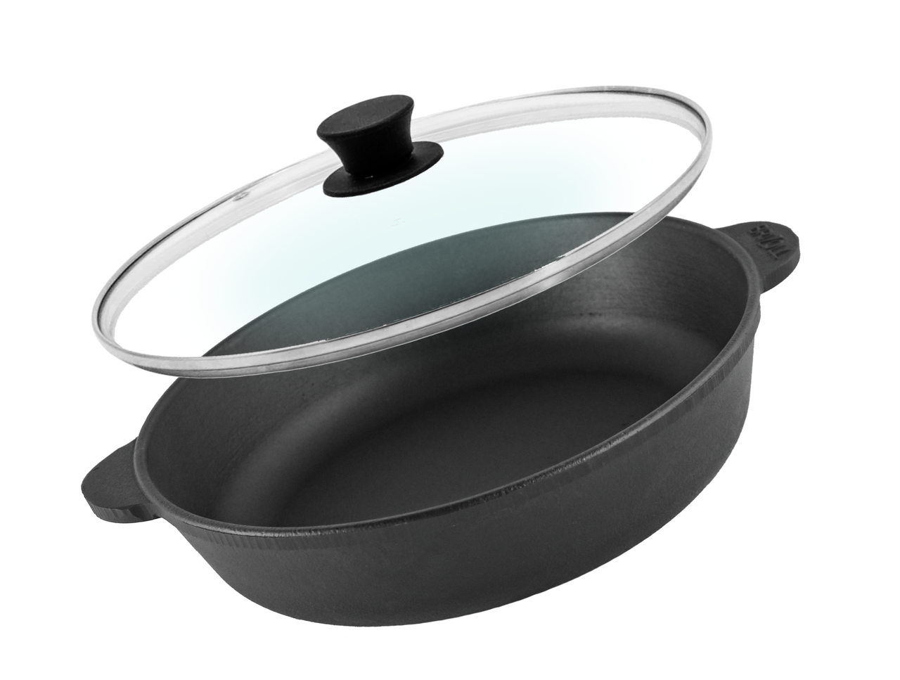 Сковорода чугунная Brizoll со стеклянной крышкой 26 см (32550972)