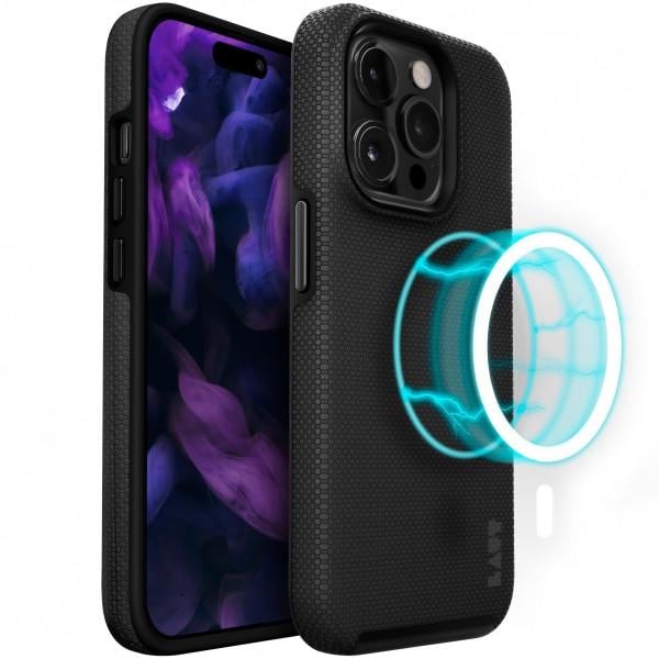 Чохол накладка LAUT SHIELD IMPKT Cell Technology Case with MagSafe for iPhone 15 Pro Max Black (L_IP23D_SH_BK) - фото 4