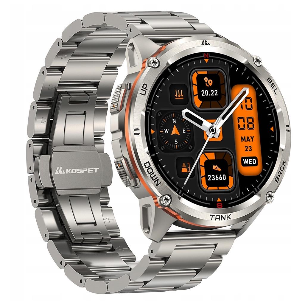 Смарт-годинник Kospet Tank T3 Ultra 2 модуль GPS Special Edition два ремінці Silver (18652) - фото 4