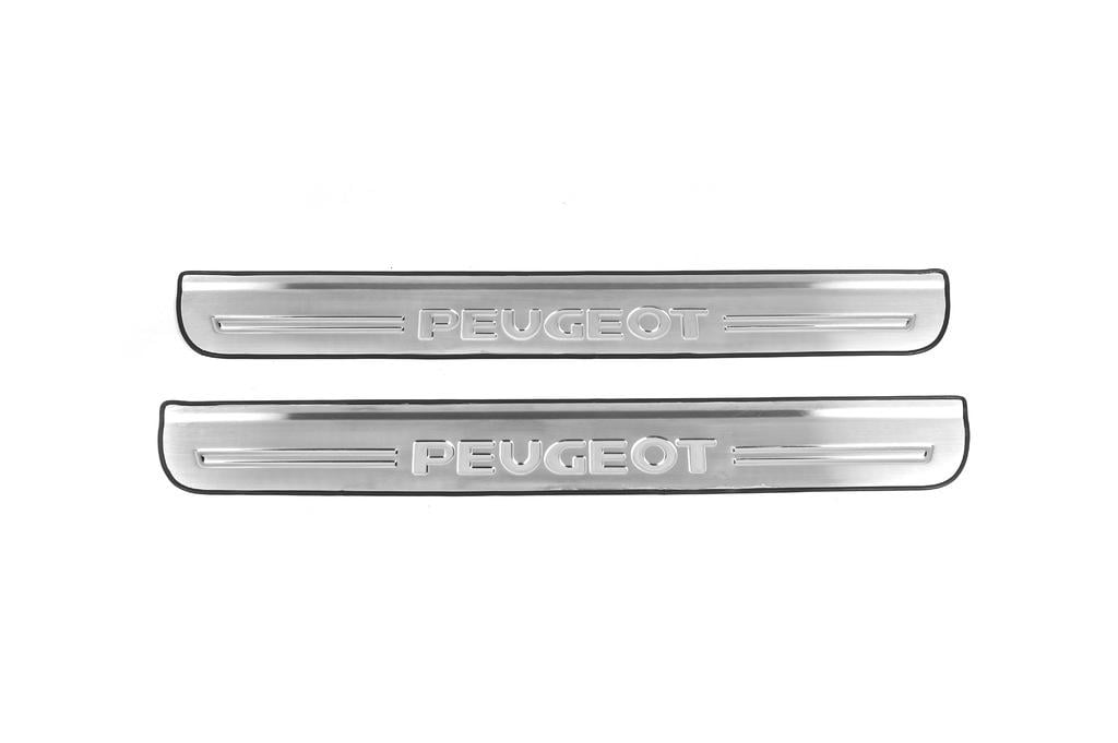 Накладки на пороги Carmos V2 для Peugeot 307 2001-2008 гг. нержавеющая сталь 2 шт. Хром (114188)