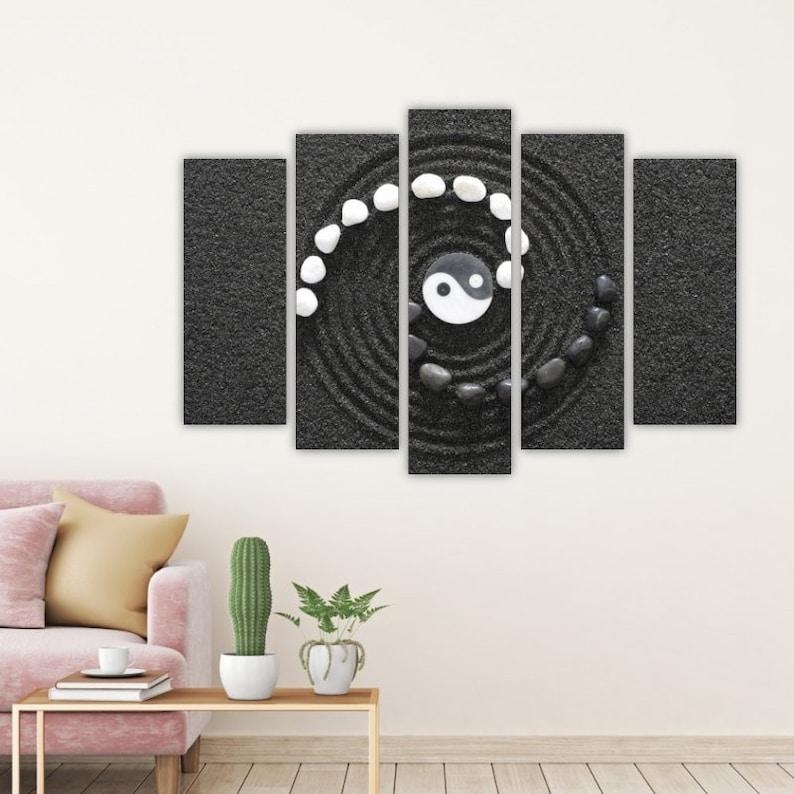 Модульная картина на холсте из пяти частей KIL Art Инь-Ян 187x119 см (M51_XL_154)