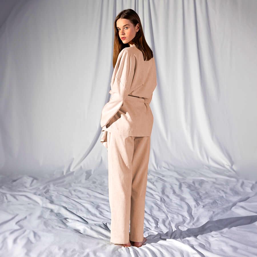 Домашняя одежда Penelope Serli uzun kollu kimono somon S/M Лососевая (svt-2000022324571) - фото 3