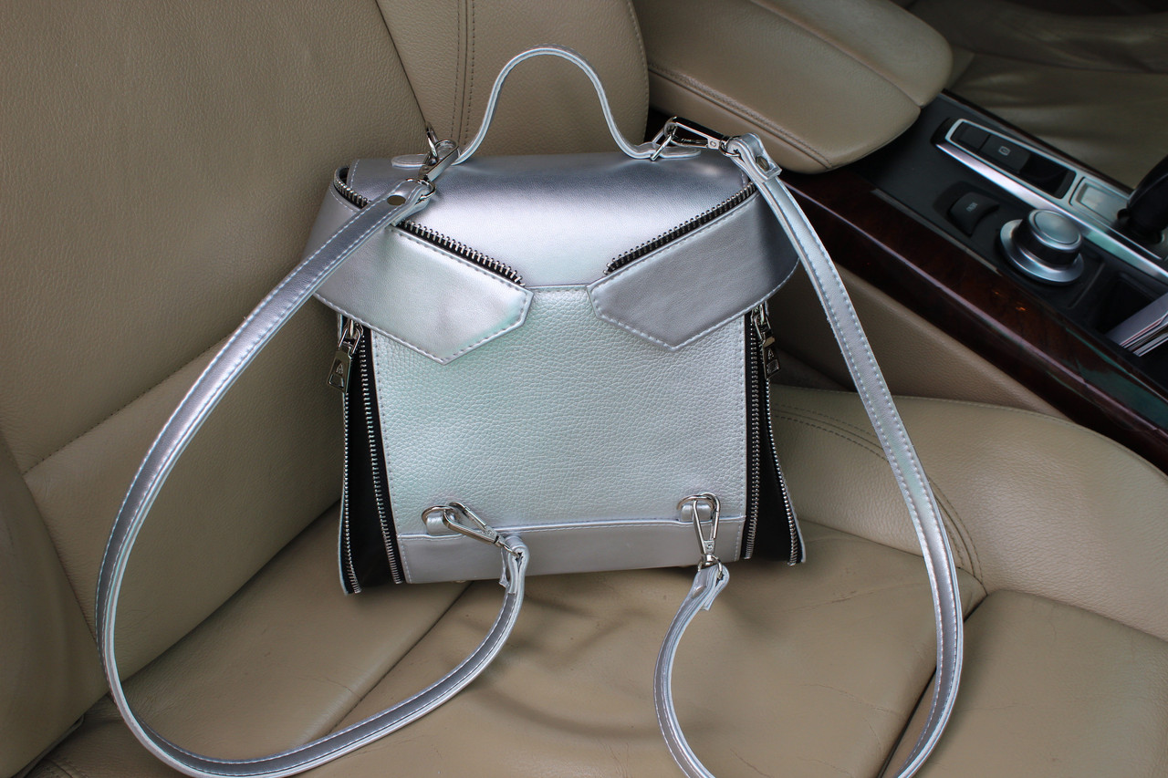 Рюкзак жіночий стильний Сріблястий (IBG190S) - фото 4