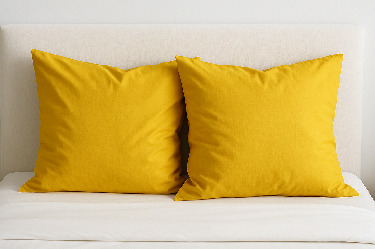 Наволочка з бязі Однотонний 50х70 см 2 шт. Жовтий (G-26037/x50/5.25) - фото 1