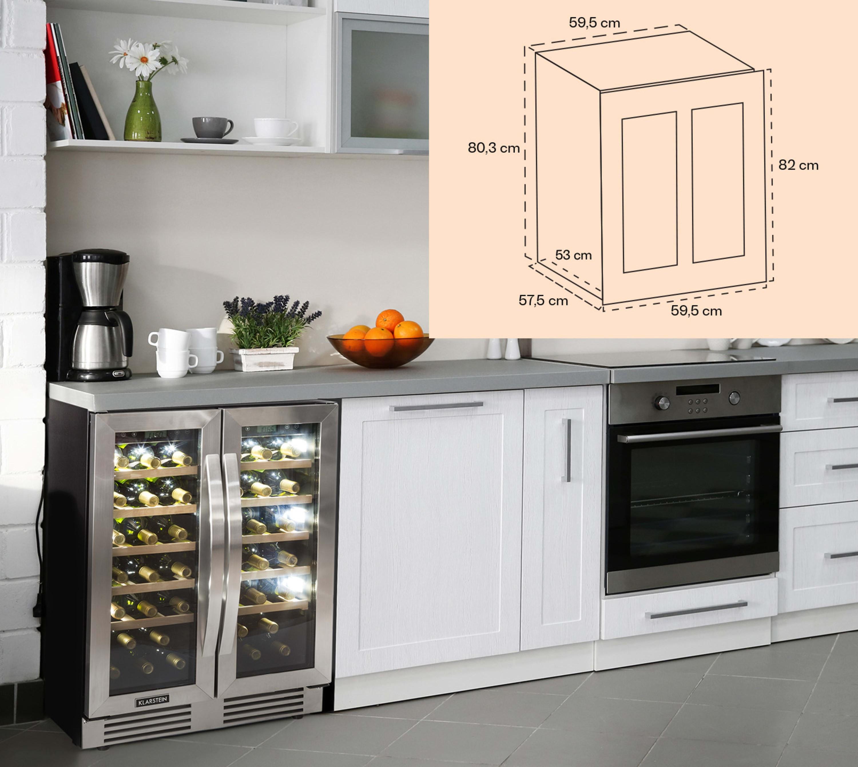 Холодильник для вина KLARSTEIN Vinovilla 42 Twin Duo встроенный 2 зоны (10045904) - фото 3