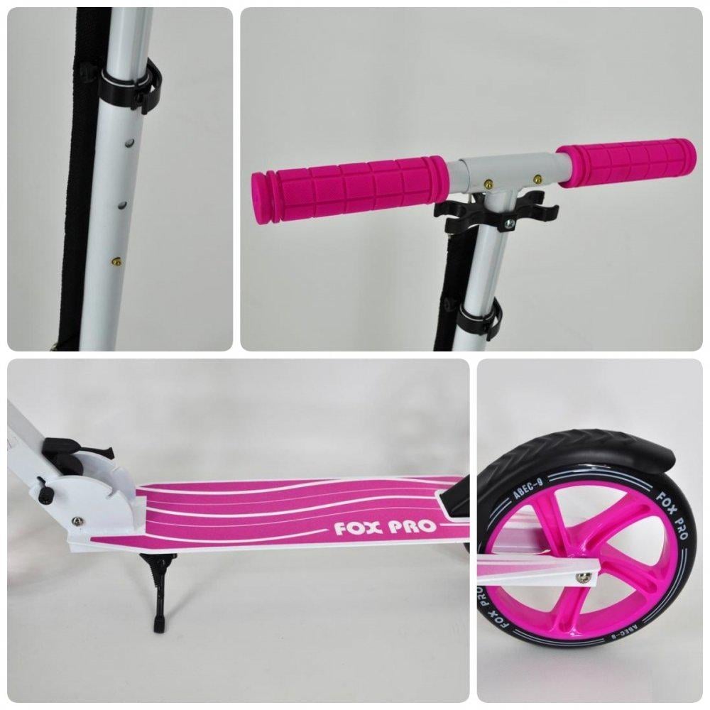 Самокат детский Maraton Fox Pro c LED-фонарикиком Розовый - фото 2 Самокат детский Maraton Fox Pro c LED-фонарикиком Розовый - фото 2