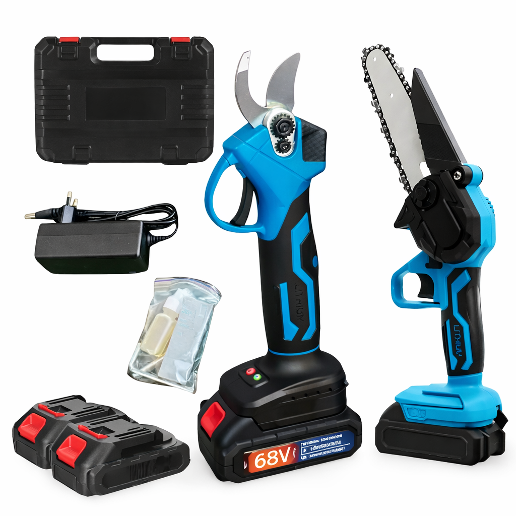 Набор электроинструмента аккумуляторный 2в1 в кейсе 48V цепная пила/секатор 2 аккумулятора (23910)