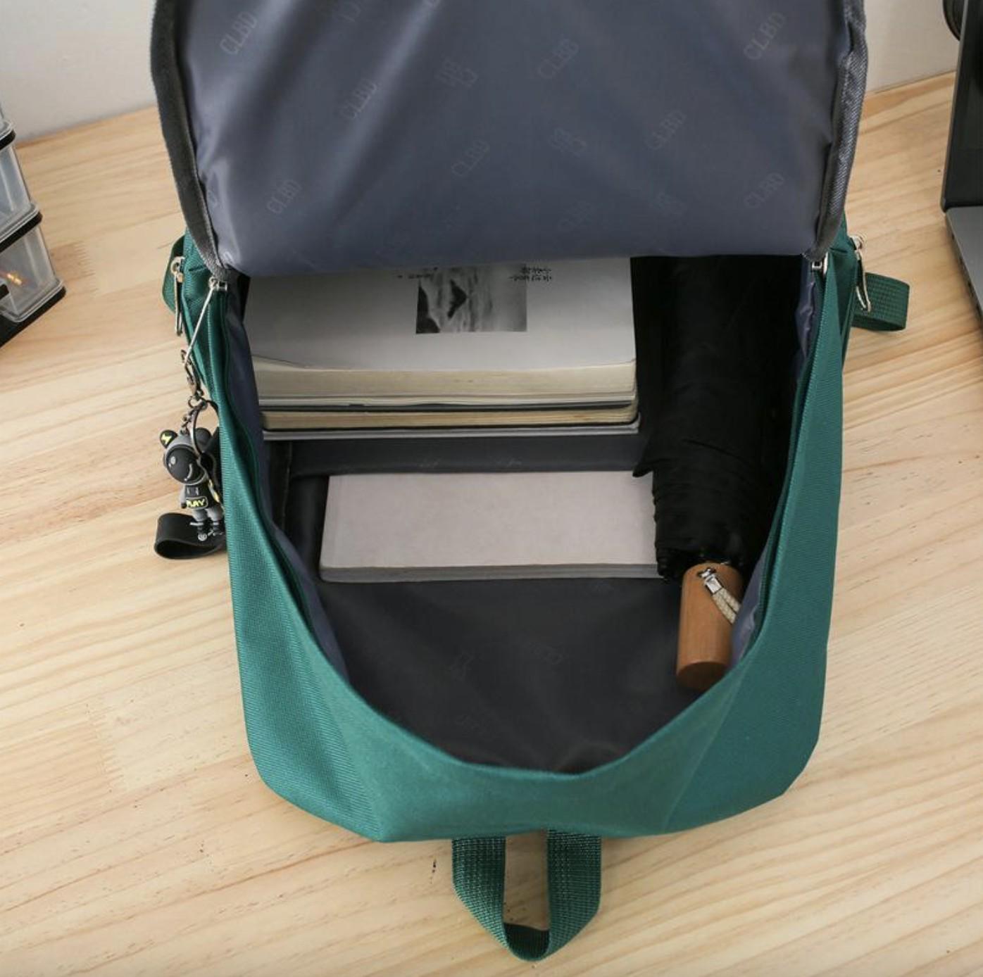 Шкільний рюкзак для дівчинки CLDB 4в1 шоппер/пенал/сумочка Зелений (DR015897) - фото 5