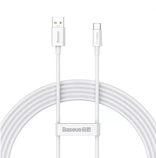 Кабель BASEUS Superior Series Fast Charging Data Type-C 65W 2 м White (CAYS001002)