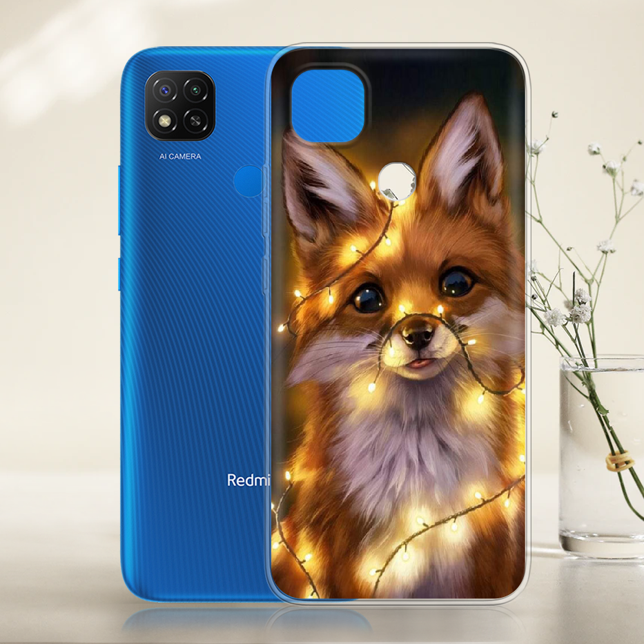 Чехол Boxface Xiaomi Redmi 9C Рождественская лиса Прозрачный силикон (40879-up2399-40879) - фото 2