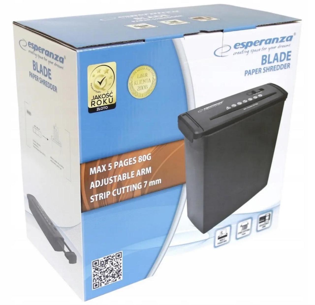 Шредер для паперу Esperanza Blade 10 л (EN101)