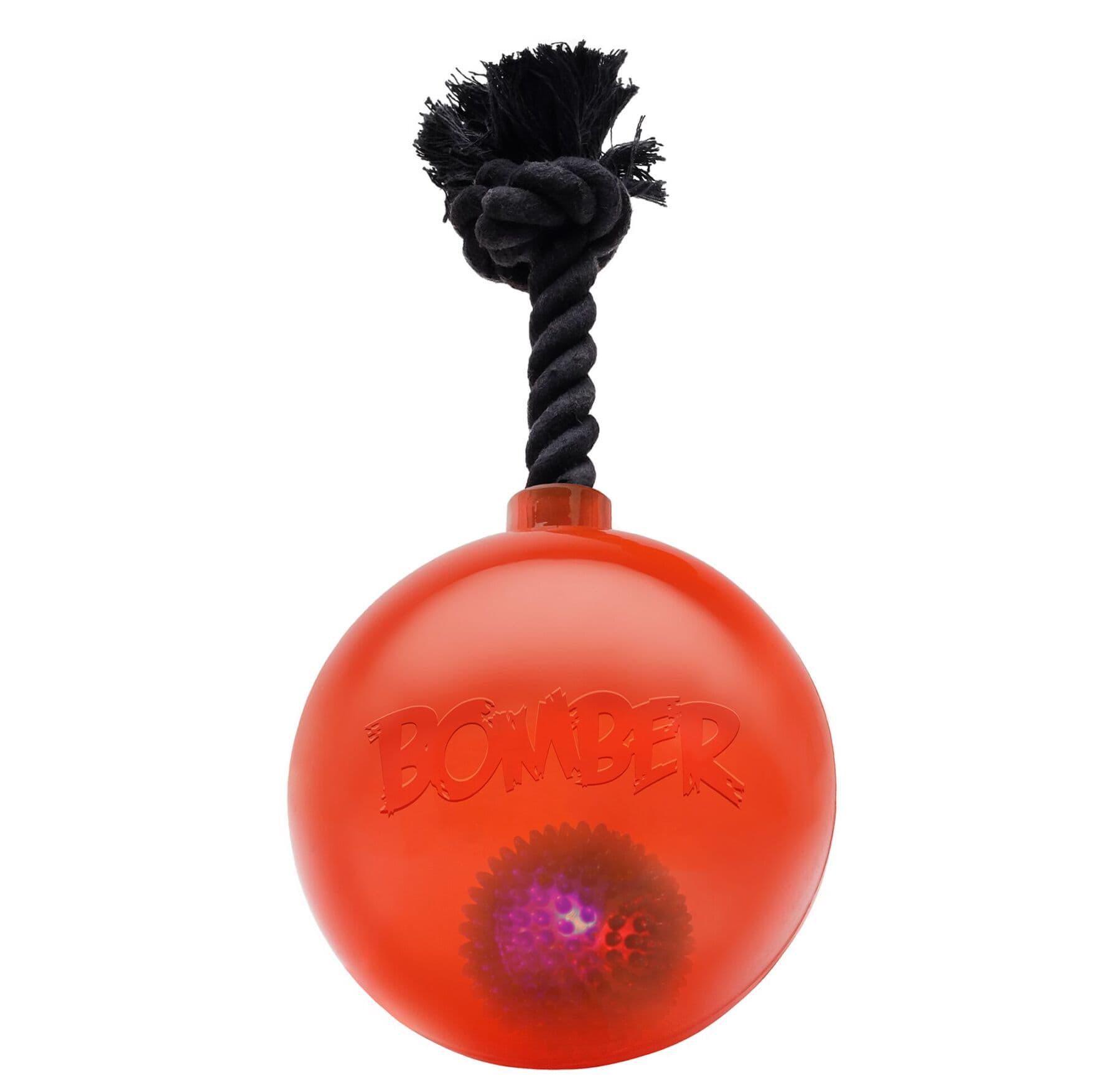 Игрушка для собак Bomber Bomb LED светящийся мяч с ручкой 17 см Оранжевый (26530) Игрушка для собак Bomber Bomb LED светящийся мяч с ручкой 17 см Оранжевый (26530)