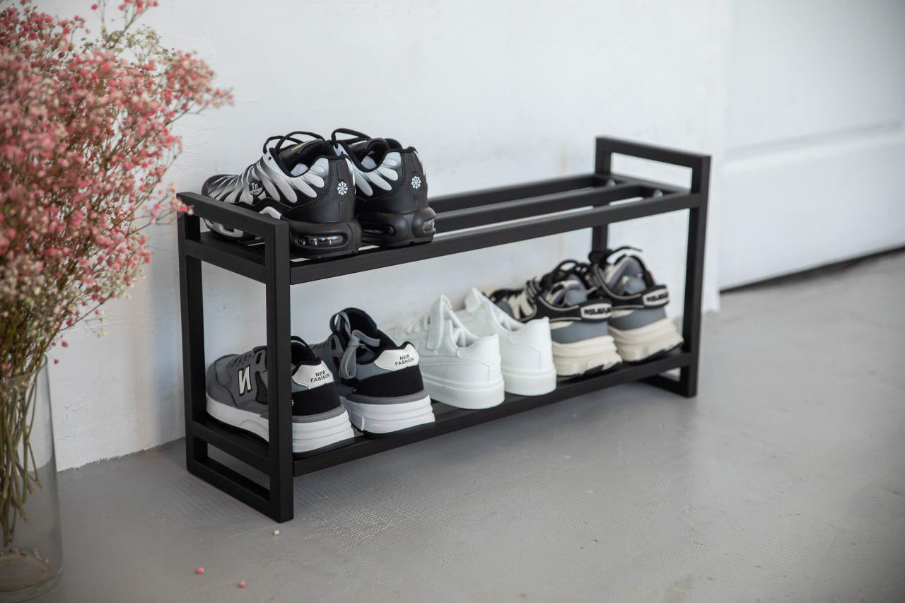 Подставка обувная разборная двохэтажная в стиле лофт 70х25х34 см (ML-96.5)