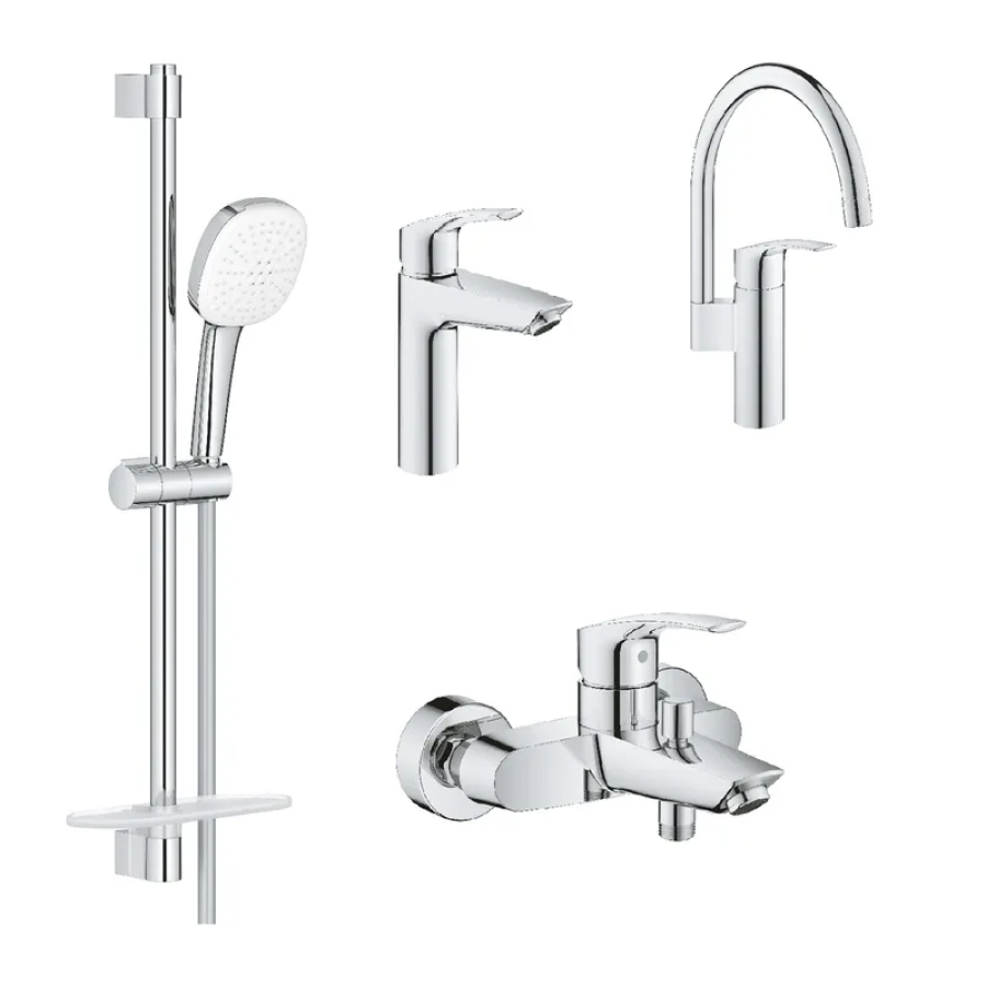 Набор смесителей для ванной и кухни Grohe Eurosmart 4в1 (UA123248M3)