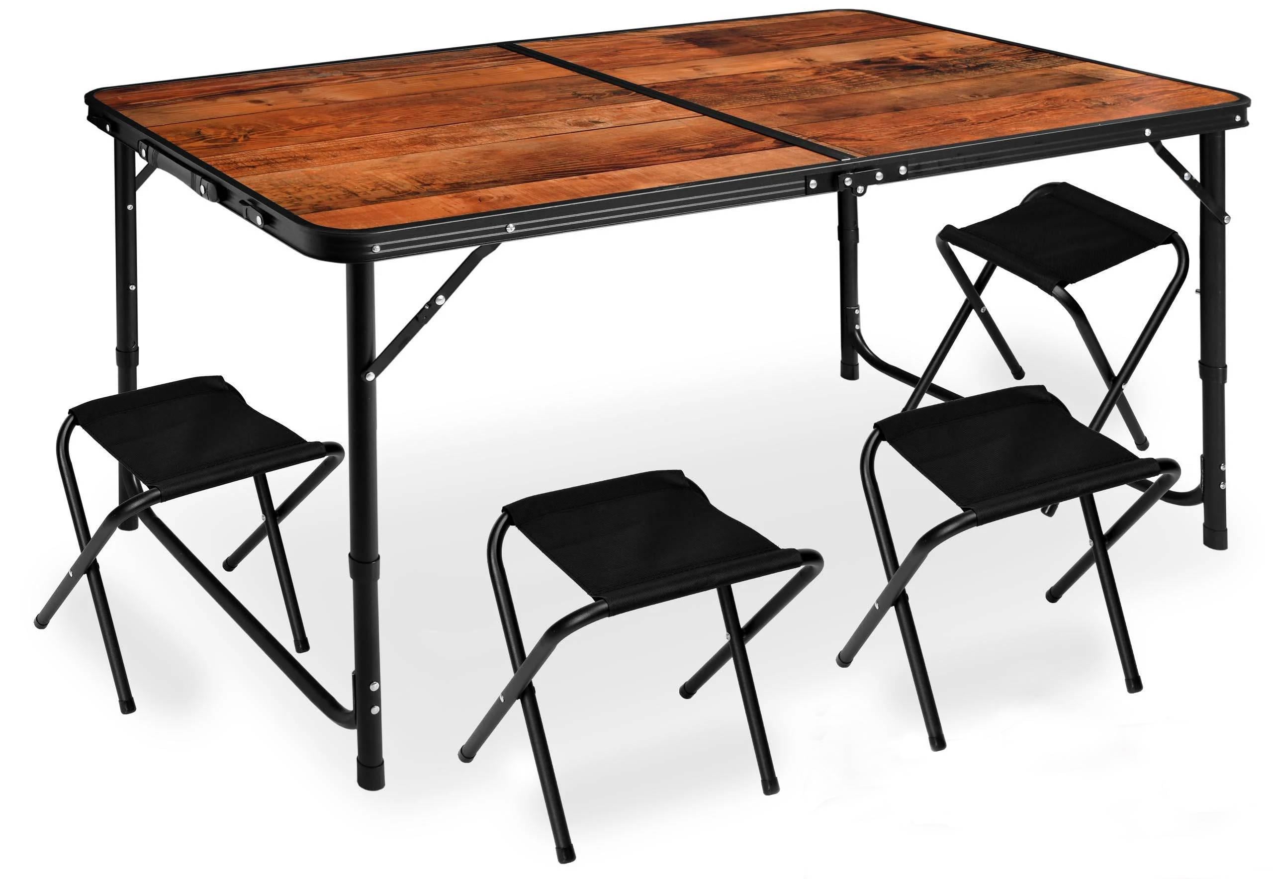 Стол туристический раскладной со стульями Hanert WoodLine 120х60 см