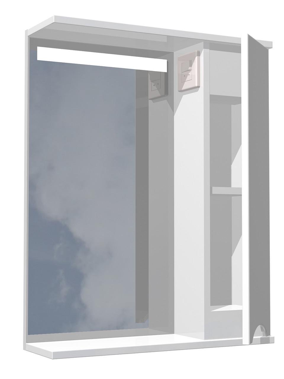 Шкаф с зеркалом для ванной комнаты AVT с LED-подсветкой 70 см (AVT-КЗЛ-70/1) - фото 2